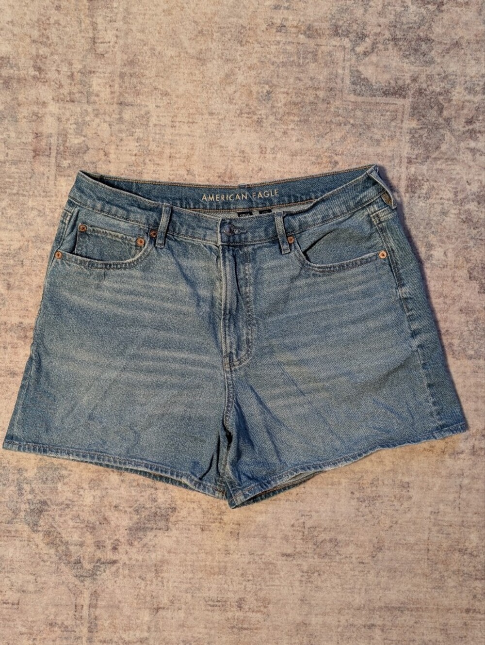 American Eagle Outfitters Medium Blue Denim High-Rise Jean Shorts